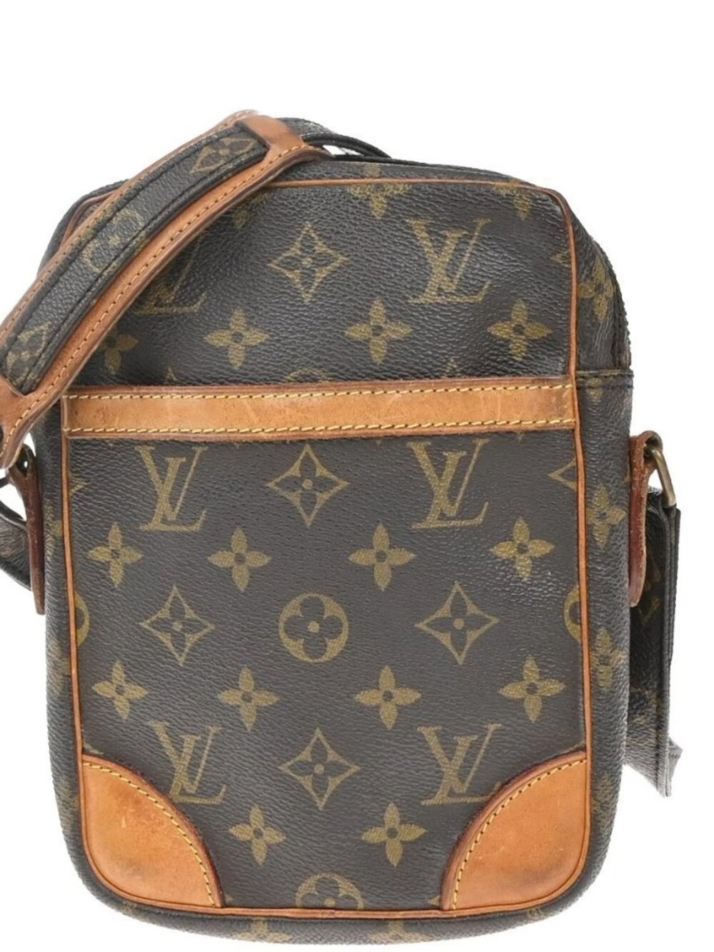 LOUIS VUITTON Danube Shoulder Bag Monogram Leather Brown France M45266 34KP005